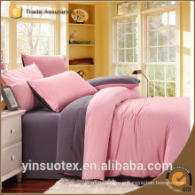 100% polyester 110-120g plain color double-side pink gray cheap duvet covers